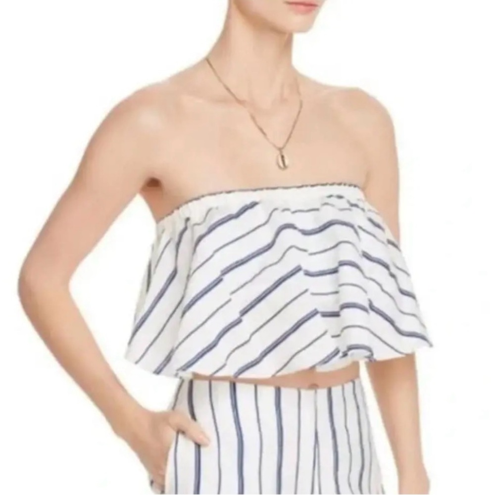 Helen Owen x Aqua Striped Off-the-Shoulder Top (Size XS, NWT)